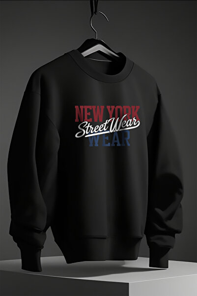 NEWYORK Desenli DTF Baskılı Sweatshirt