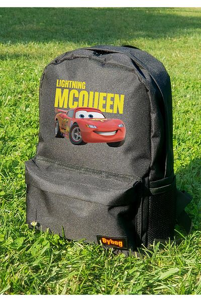 BYBAG Mcqueen Cars Lightning Printed - Dear Black Unisex Backpack