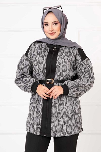 EBRUTESETTÜR Leopard Garnished Zippered Set