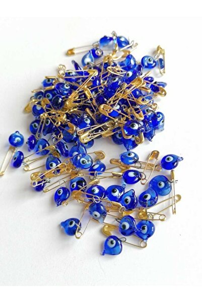 ella'nın çarşısı Damla Model İğneli Cam Nazar Boncuğu 10 Adet