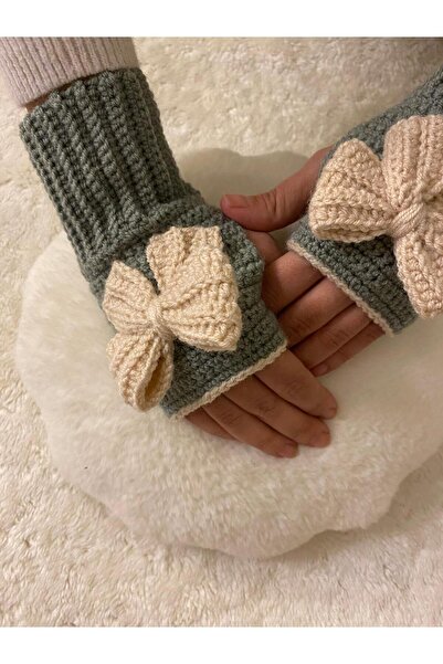 SARE SÜS EVİ PARMAKSIZ ÖRGÜ ELDİVEN