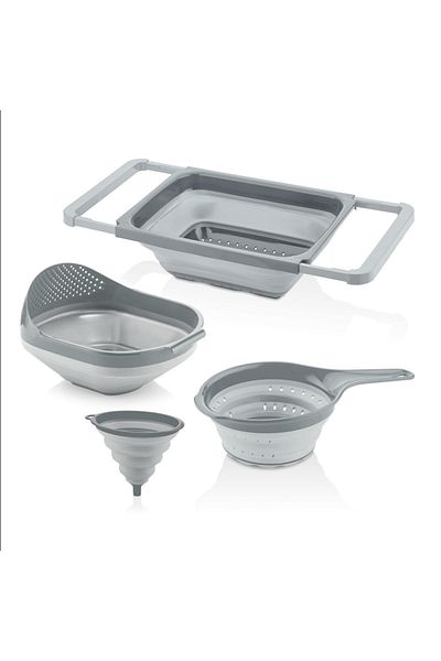 yodis Accordion Folding Drainer Set 4 Pieces - Dowry Set - Large Arm Sink Drainer
