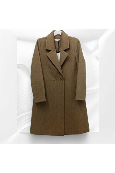 Puane Women's Stamp Double Breasted Collar-Button Coat/Cap Lined 15130