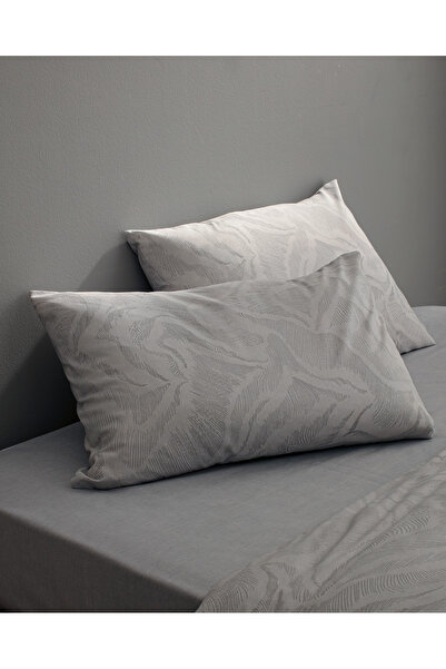 Madame Coco Coyan King Size Pamuklu Baskılı Nevresim Takımı - Gri