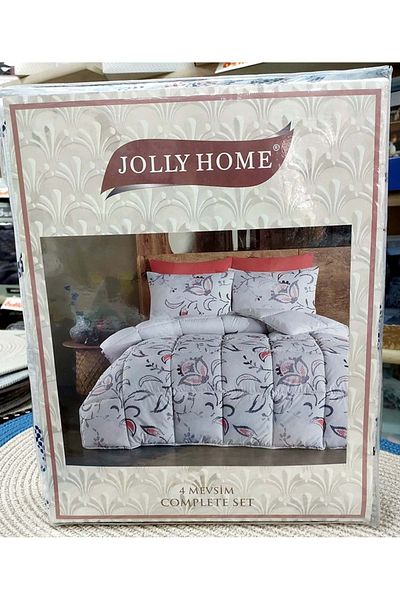 JOLLY HOME Set cuvertură dublu matlasată 4 anotimpuri - Magnolia Blue