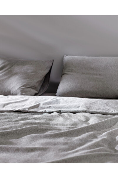 Madame Coco Nuage King Size 100% Cotton Yarn Dyed Duvet Cover Set - Anthracite