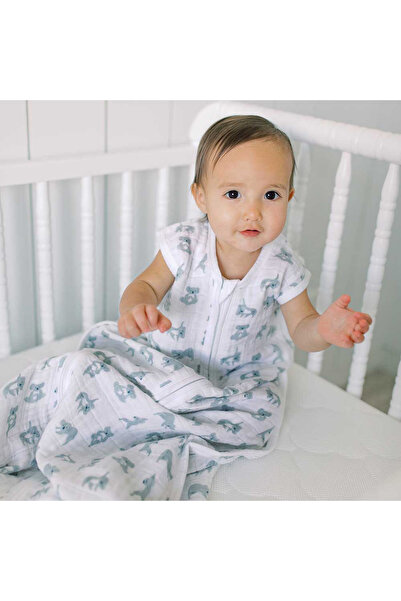 aden + anais Cotton Muslin - Light Sleeping Bag - Now + Zen - (6-18m)
