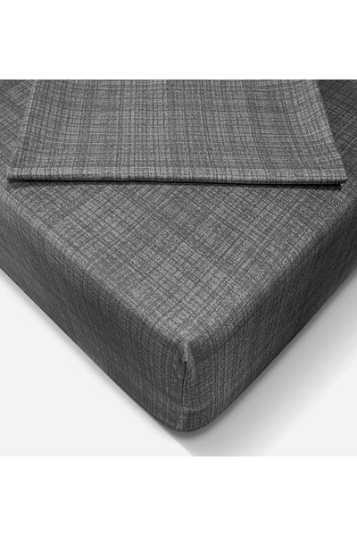 Özlü Anthracite Single Fitted Sheet Set - 100X200