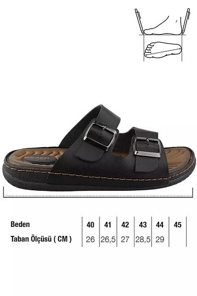 GEZER Men's Orthopedic Massage Slippers - Black