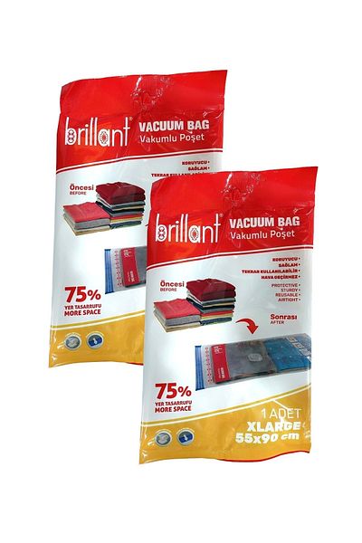 Brillant XLarge Size 55x90 Vacuum Bag - Set of 2