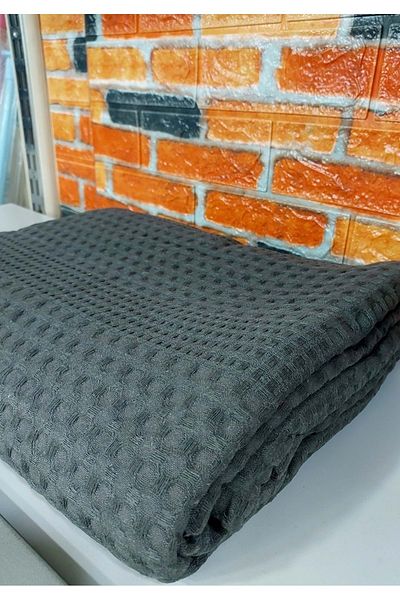 Şaheser Double Master Pike - 100% Cotton, 240x220 Dark Gray Single Pike