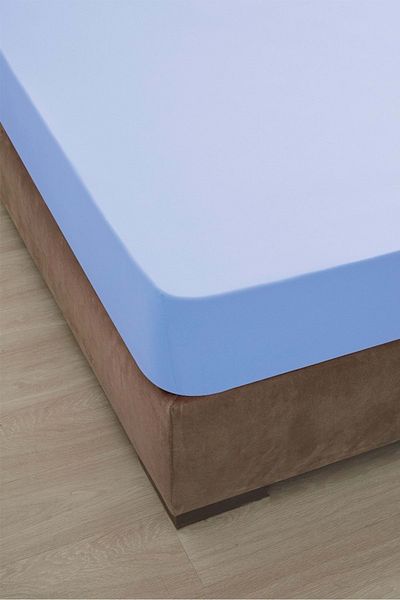 Özdilek Sky Blue Oversize Personality Fitted Sheet Set - Elastic (180x200)