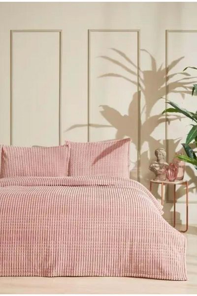 Özdilek Modern Line Ozdilek Single Blanket Set - Pyramid Powder (150x220)