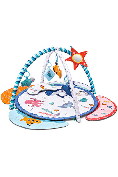 Little Learners سجادة لعب للأطفال بطابع المحيط مع ألعاب