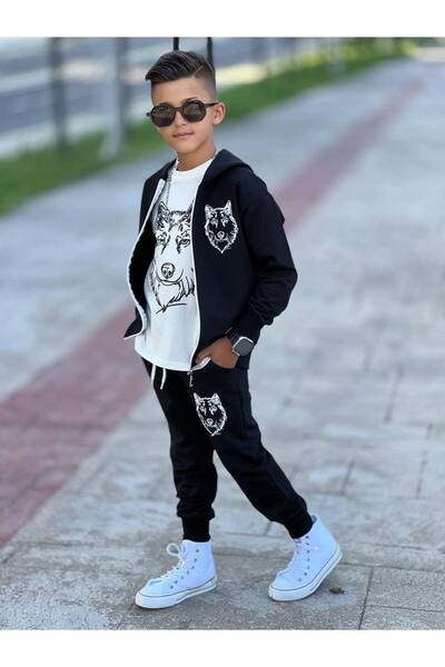vera kids 3-Piece Wolf Printed Set