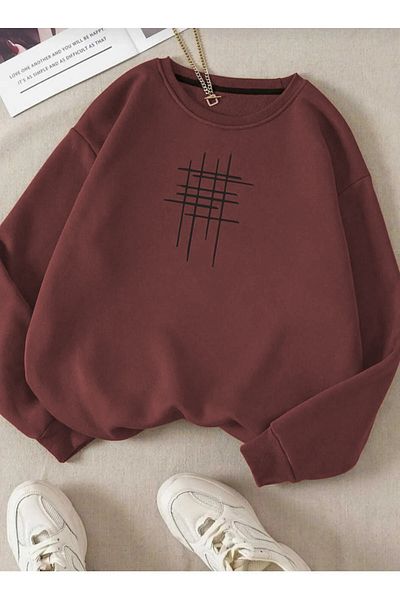 KOZİA OUTDOORS Printed Oyaka Unisex Oversize Sweatshirt
