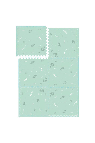 Bumble & Bird سجادة لعب للأطفال على شكل أوراق شجر - 6 قطع