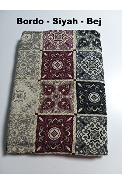 Voho Tekstil Savan Dokuma Halı Örtüsü - Serme Çok Amaçlı Çift Taraflı Patchwo...