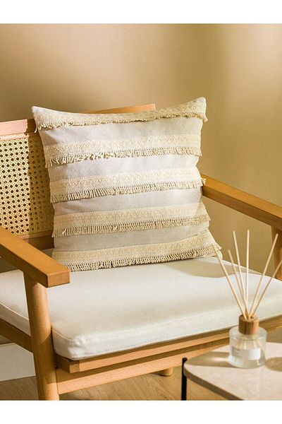 LC Waikiki Lcw Home Tassel Embroidered Throw Pillow 45X45 cm