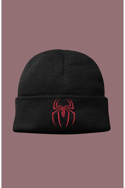 Fuddy Moda Unisex Lettering Spider Printed Beanie, Spiderman Printed Men Women Children Baby Outdoor Hat