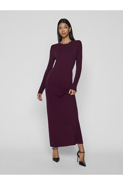 VILA Strickkleid Maxi