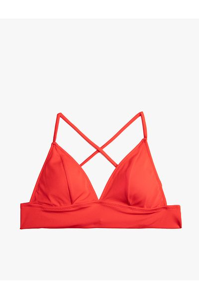 Koton Triangel-Bikinioberteil mit verdecktem Kreuzträgerdetail