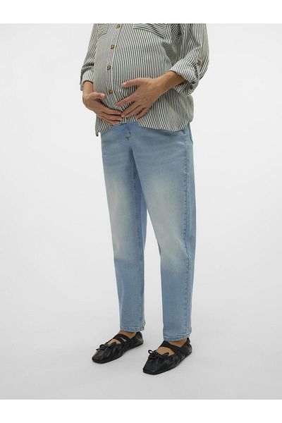 Vero Moda Maternity Mom Fit Umstandsjeans Hohe Taille Jeans