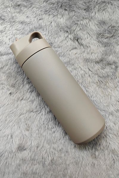 Weather Forecast Gray 304 L Steel 500 ml Water Bottle with Straw - Cin414gr