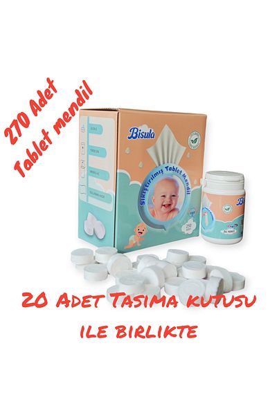 Bisula Compressed Tablet Wipes – Disposable Baby Cleaning Cloth That Opens with Water (250 Pcs)