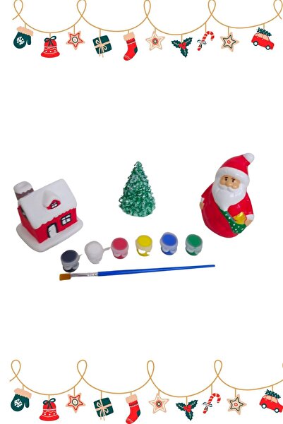 TARÇIN BOYAMA ATÖLYESİ Eğitici Etkinlik Etkinlik "Karlı Ev-Neol Baba-Çam Ağac...