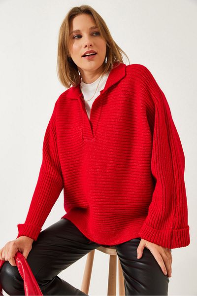 Bianco Lucci Women's Self Sleeve Placket Knitwear Sweater 231153 60261263