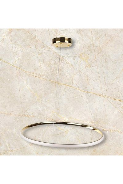 OSC HOME AYDINLATMA TASARIM Yellow Color Ring Led Chandelier 3 - with Separate Light Burning Feature
