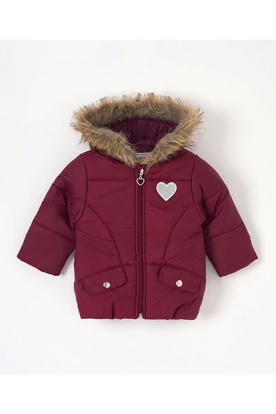 Babyhug Babyhug Full Sleeves Solid Hooded Jacket - Maroon
