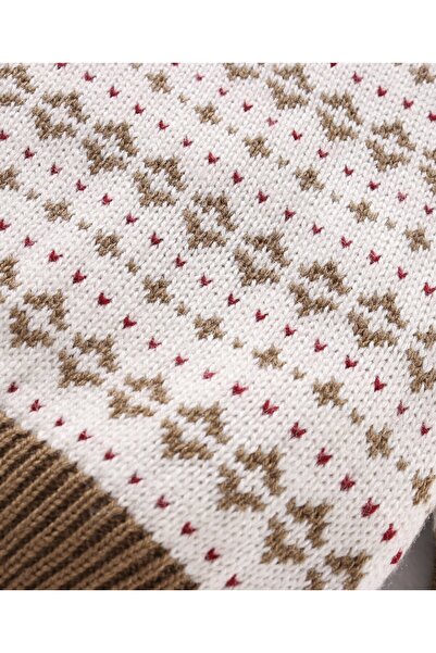 Babyhug Babyhug Full Sleeves Jacquard Pullover Solid Sweater - Off White Wine