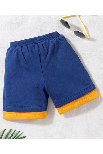 Babyhug Babyhug Regular Fit Printed Shorts - Blue