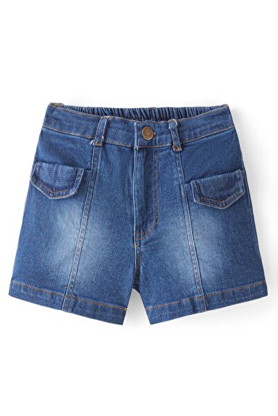 Ollington St. Ollington St. 100% Cotton Drop Shoulder Sleeve Tie & DyTop Floral & Denim Shorts-Multicolour & Blue