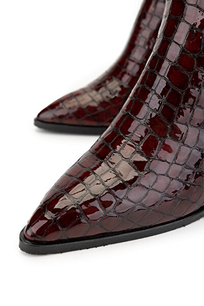 Tamer Tanca Kadın Hakiki Deri Bordo Casual Çizme