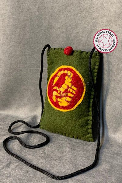 Uretti Tülin 3528 Зелена вишивка Ручної роботи Вовняна Сумка через плече