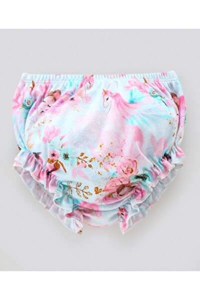 Bonfino Bonfino 100% Cotton Sleeveless Frock Floral Print with Bloomer - Ivory