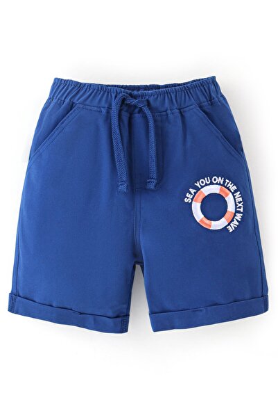 Babyhug Babyhug 100% Cotton Knit Half Sleeves T-Shirt and Shorts Set Stripes & Text Print - Pink & Blue