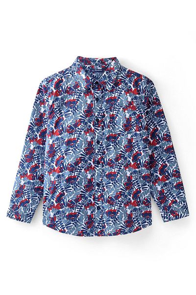 Pine kids Pine Kids 100% Cotton Full Sleeves Leafy Print Shirt - Multicolour