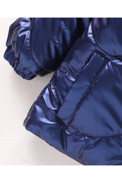 Babyhug Babyhug Full Sleeves Quilted Jacket - Blue