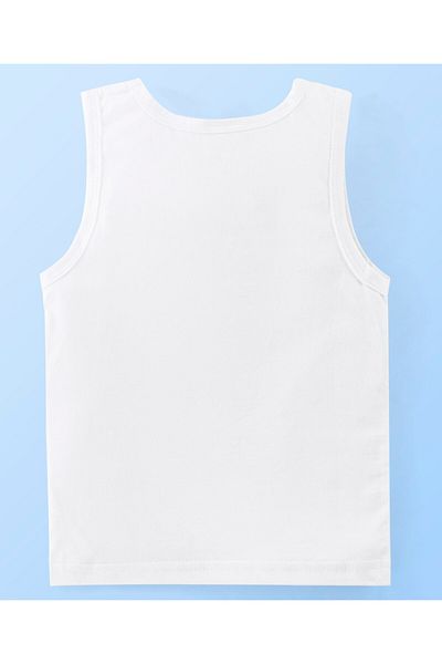 Babyhug Babyhug 100% Cotton Sleeveless Solid Sando Pack of 3 - White