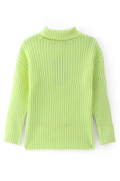Pine kids Örme Uzun Kollu Balıkçı Yaka Kazak - Neon Sarı
