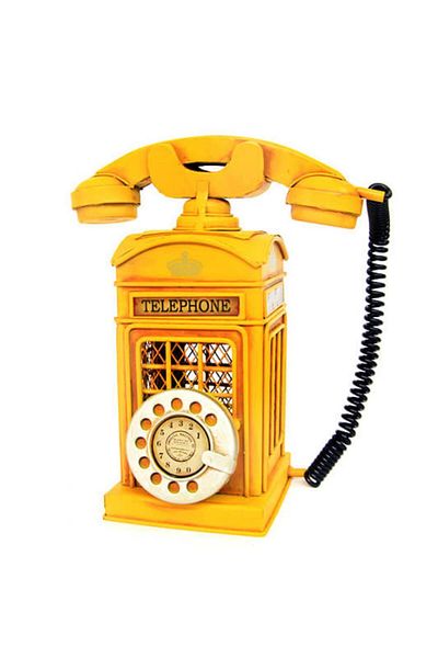 Mnk T.Concept Yellow Metal Handset Durable Phone Piggy Bank - C0725