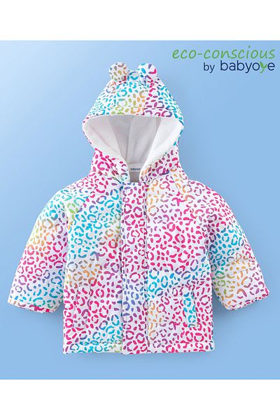 Babyoye Babyoye Full Sleeves Abstract Printed Hooded Jacket - Mutlicolour