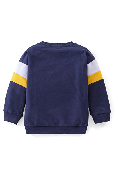 Babyhug Babyhug Cotton Knit Full Sleeves Striped T-Shirt and Lounge Pants Set Text Embroidery - Multicolor