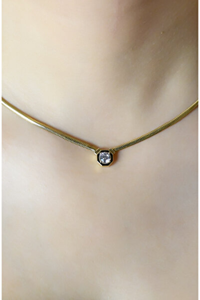 güneyler altın BALIK SIRTI ZİNCİR BAGET KOLYE 14 AYAR A064790