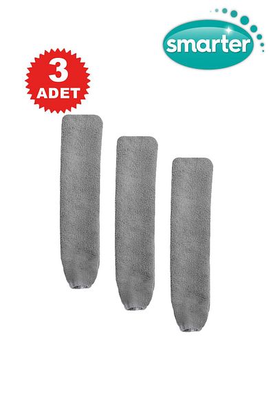 SMARTER Dip Corner Dust Collector Spare Mop 3 Pieces Microfiber Mat