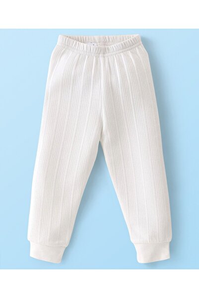 Babyhug Babyhug Cotton Full Sleeves Thermal Wear Set Solid Colour - White